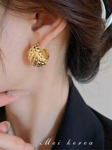 Hoop Earrings - 金色 - 查看 1