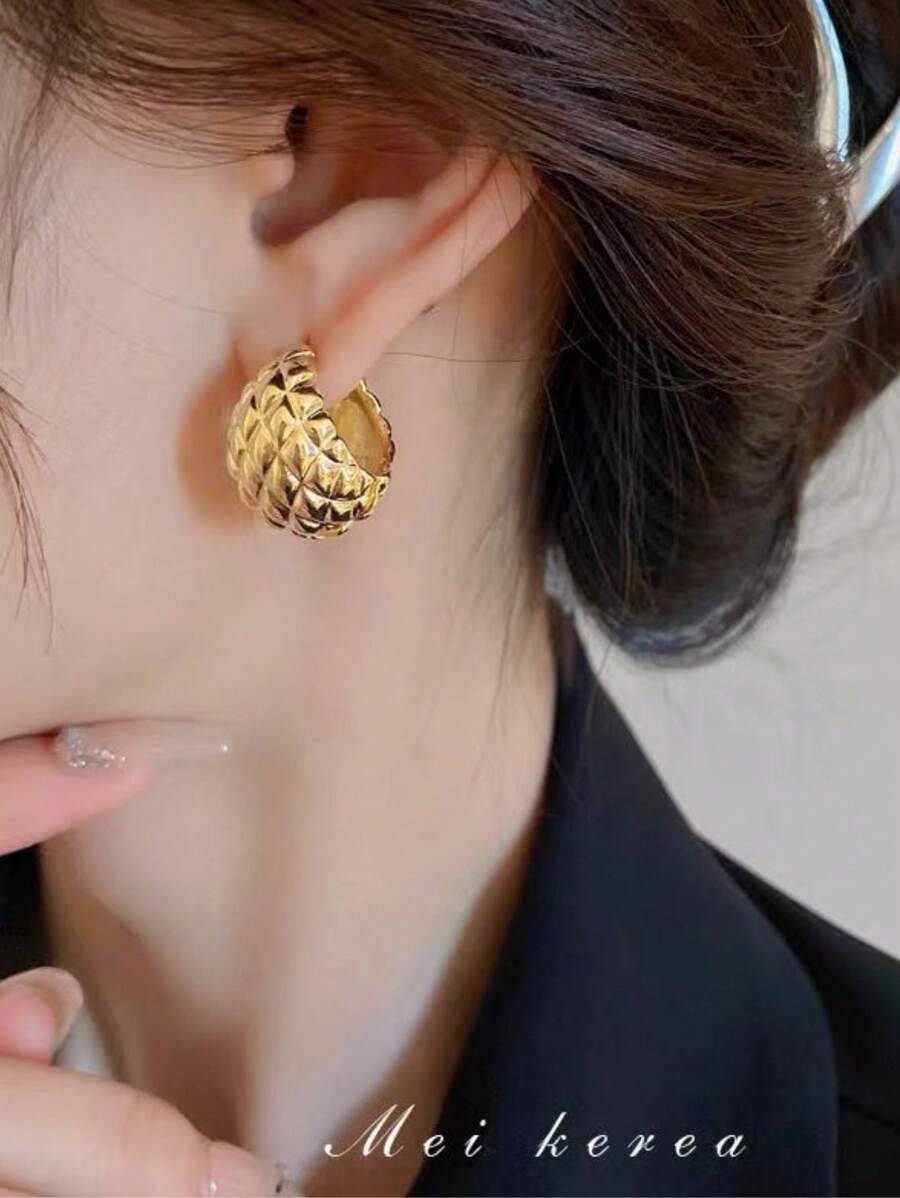 Hoop Earrings - 金色 - 查看 1