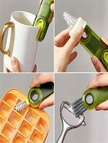 1 件 U 型清潔杯刷,奶瓶杯矽膠刷