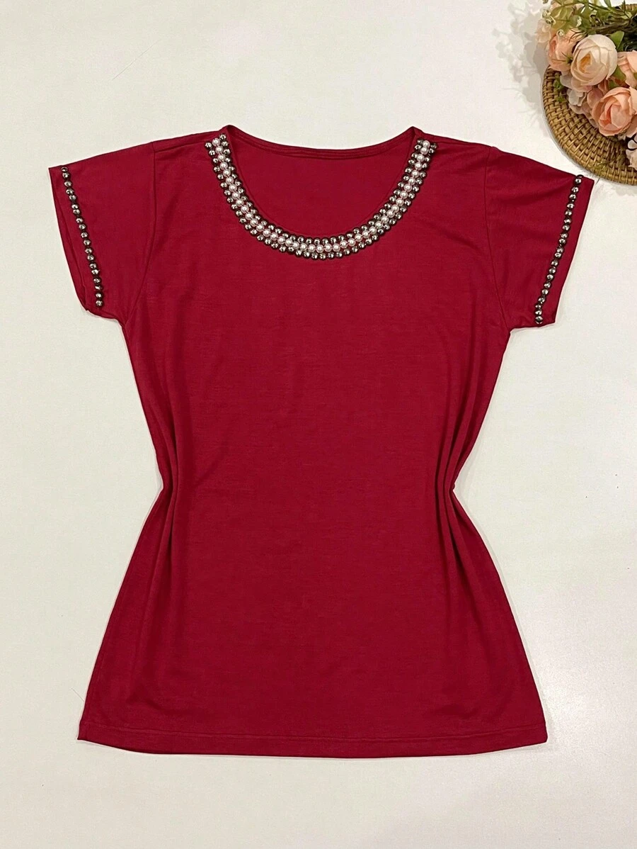 Women T-Shirts - 紅色 - 查看 1