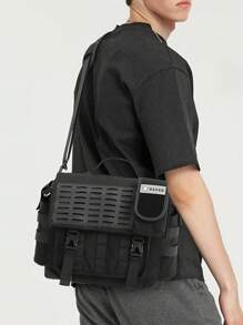 OZUKO Tactics Sling Bag For Men Waterproof Waist Pack Utility Edc Pouch Concealed Carry Shoulder Bag For Range Travel Outdoor Sports Crossbody Bag Side Bag Commute Business Holiday Essentials Lightweight Carry On For University College Students Messenger Bags Bucket Bags Halloween Men Gifts Christmas Men Bag School Bag Student Bag Book Bag Scream - Black - View 1