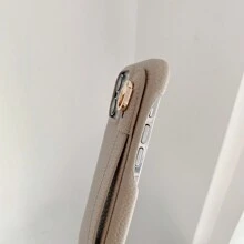 Ốp điện thoại da PU màu trơn vân vải, 1 chiếc, kèm dây đeo cổ tay, chống sốc, bảo vệ toàn diện, tương thích với iPhone 16 15 14 Plus 13 12 11 Pro Max, Galaxy S21 FE S22 S23 S24 S25 Plus Note 20 Ultra A52 A53 A54, Pixel 4 XL, Edge 30, Xperia 10 IV, chống nước, chống rơi, chống trầy xước, quà tặng kỷ niệm mùa xuân. - Xám - Xem 5