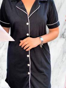 Women Nightgowns & Sleepshirts - Rosa Pálido - Ver 4
