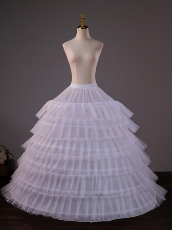 Multi-Layer Tulle Large 6-Hoop Petticoat Skirt