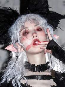 2 件裝性感可愛精靈耳朵適合派對、節慶、角色扮演配件 - 杏色 - 查看 3