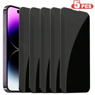 5 buc sticlă securizată anti-spionaj pentru ecranul smartphone-ului, compatibilă cu 17 16 15 14 13 12 11 Pro Max XR X XS Max 7 8 Plus, 5 bucăți de sticlă de protecție anti-spionaj pentru telefon