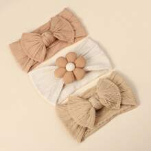 jralon 3 件装超柔软尼龙婴儿头带爱心情人节 - 彩色 - 查看 4