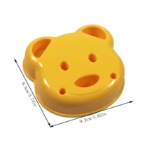 1 pieza Molde de sándwich dibujos animados lindo en forma de oso con pan con - Amarillo - Ver 6