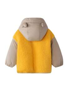 Annil Girls' Hooded Short Jacket, Yellow - Yellow - View 2