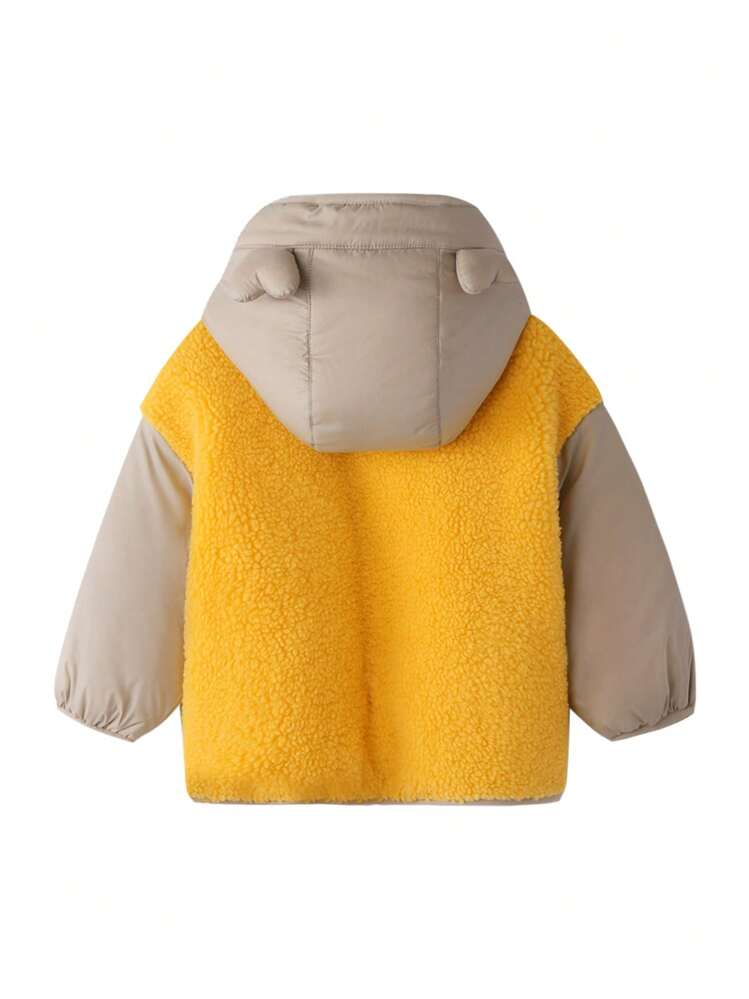 Annil 女童帽裝短夾克，黃色 - 黃色 - 查看 2