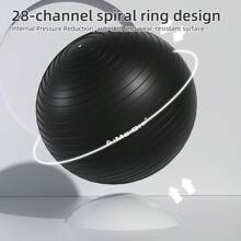 1個55/65/75cm健身瑜珈球,加厚孕期、運動、健身、平衡球 - 黑色 - 查看 4