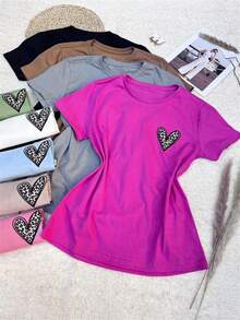 Women T-Shirts - Màu đỏ tím - Xem 3