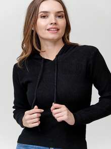 sueter dama de punto tejido - Negro - Ver 2