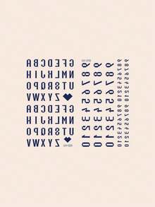 2 piezas de tatuajes de dedo impermeables con letras de corazón y números arábigos - Marrón - Ver 5