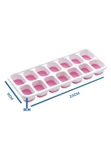 14插槽矽膠冰块托盤,彩色糖果款,適用於自製嬰兒食品、冰球、diy冷凍甜品等 - 粉色 - 查看 11