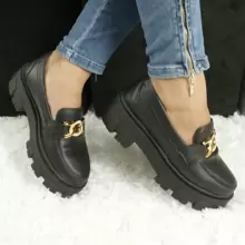 Women's Tractor Oxford Chunky Platform Moccasin 2025 - 黑色 - 查看 3