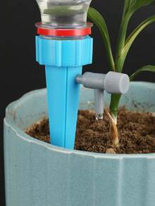 5入組自動滴灌可調節滲漏器,帶計時功能,適用於植物 - 藍色 - 查看 2