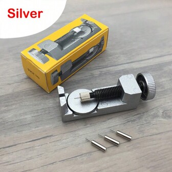 Silver Height Adjustable Watch Band Strap Link Remover Repair Tool Kits For Metal Watch Strap, Diy Watchband Replacement