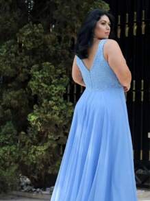 Women Dresses - Baby Blue - View 3