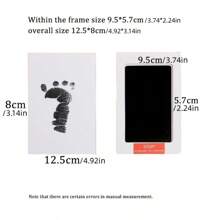Pet Paw Print Memory Wooden Photo Frame & Diy Ink Pad Set For Cat And Dog Lovers - Black - View 10