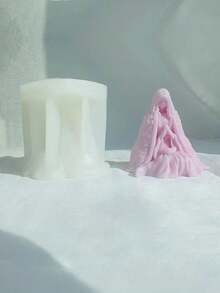 1 件硅胶万圣节和服设计手工香薰蜡烛、DIY 慕斯蛋糕、石膏香石、树脂滴模 - 白色 - 查看 5