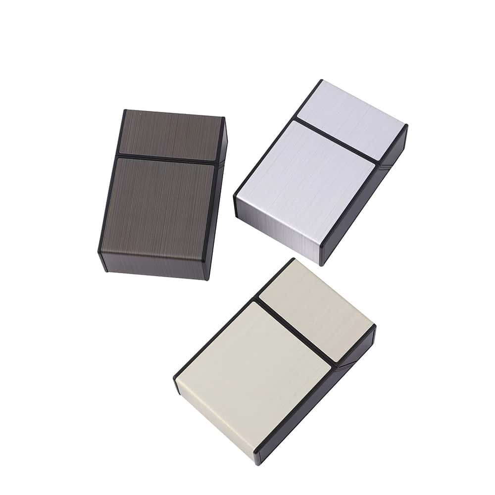 一件式翻蓋煙盒,防潮,經典中性設計,適合普通香煙和細香煙。創新便攜式鋁合金和塑料翻蓋防潮抗壓煙盒,適用於整包香煙。 - 彩色 - 查看 1