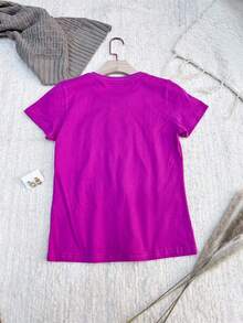 Women T-Shirts - Màu đỏ tím - Xem 2