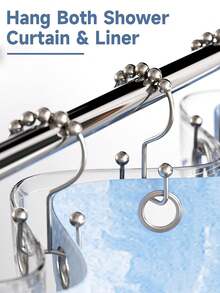 Phụ kiện rèm tắm - Bạc - Xem 5