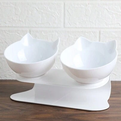 1入組卡通貓設計寵物碗