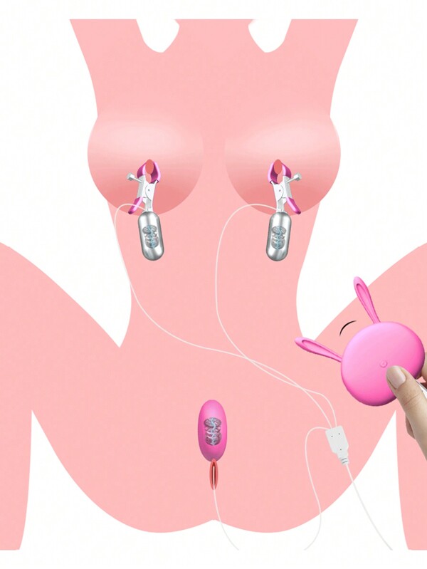 Juguetes sexuales para mujeres, pinzas para pezones con vibradores, estimulador clitoriano con huevo vibratorio, masajeador vibratorio de bala, estimulador de pezones con control remoto, juguetes para adultos