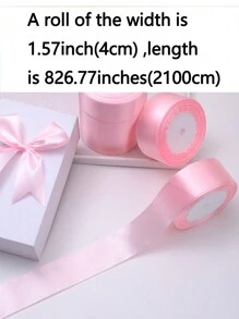 (10 Cuộn Ruy Băng Satin) Nguyên liệu làm hoa hồng DIY, Ruy Băng Satin để trang trí bánh, gói quà, đám cưới, tiệc tùng, nơ, lễ tốt nghiệp, Ngày của Mẹ, sinh nhật, đồ dùng đám cưới, quà tặng phù dâu, quà tặng tiệc, tựu trường, kẹp tóc DIY, Ngày động, Ngày Valentine, Năm Mới - Màu Hồng baby - Xem 5