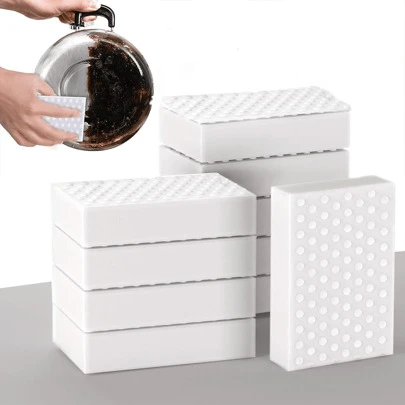 10 Pcs Magic Sponge Eraser, 2X Density Melamine Sponge Foam Cleaning Pads, Non-Scratch Scrub Sponge, Suitable For Household Cleaning Bathroom Kitchen Dish Furniture Floor Wall Cleaner Sponges,Kitchen,Bathroom,Home,Household Suppliers