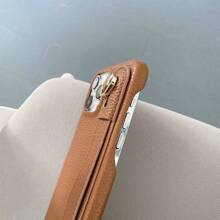 1pc Fashion Solid Color Full Body Shockproof Lychee PU Leather Phone Case With Wrist Strap Stand, Compatible With Apple IPhone 16/15/14/Plus/13/12/11/Pro Max, Galaxy S21 FE/S22/S23/S24/S25 Plus/Note 20 Ultra/A52/A53/A54, Pixel 4 XL, Edge 30, Xperia 10 IV