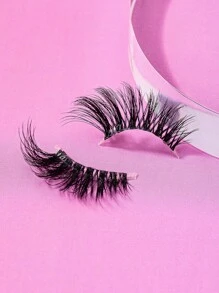7 pares de pestañas postizas medias, pestañas postizas de visón sintético, con tallo transparente, pestañas postizas naturales y esponjosas reutilizables