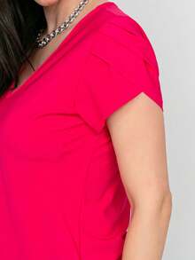 Women T-Shirts - 玫紅色 - 查看 6