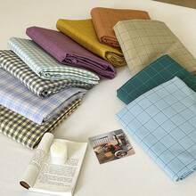 1入組枕套,A等級染織的格子設計,經典和多用途床上用品配件適用於臥室 - 綠色 - 查看 5