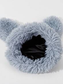1pc Ladies' Blue Plush Long Ear Cap Funny & Creative Hat, Winter, Great For Daily Wear - Royal Blue - View 11