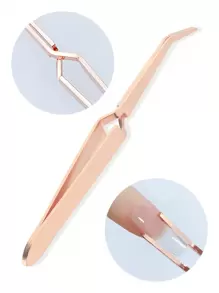 Rose Golden Nail Sculpting Clip, Crystal Gel Nail Art Tool, Titanium Alloy Stamping, Durable Manicure Silicone Clamp Multifunction False Nail Cutter Shaping Tweezers Manicure Tools,Nail Supplies,Nail Tools,Nail Art Tools,Back To School,Nails,Nail Tools For Press On Nails