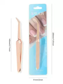 Rose Golden Nail Sculpting Clip, Crystal Gel Nail Art Tool, Titanium Alloy Stamping, Durable Manicure Silicone Clamp Multifunction False Nail Cutter Shaping Tweezers Manicure Tools,Nail Supplies,Nail Tools,Nail Art Tools,Back To School,Nails,Nail Tools For Press On Nails
