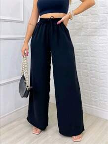 Women Pants - 黑色 - 查看 1