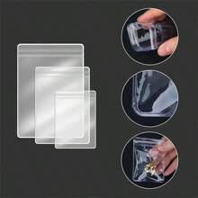 50 cái Trong sáng Túi đựng đồ trang sức , Chống oxy hóa Đồ trang sức Nhẫn Hoa tai Túi bảo quản , Nhẫn Có thể mang đi Cái túi - Trong sáng - Xem 7