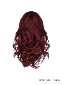 Synthetic Hair Ponytail In Burgundy Color, 12 Inches Length, Suitable For Daily Wear, Made Of Matte High Temperature Fiber - Burgundy - View 10