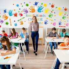 1 Conjunto De Pegatinas De Pared Con Frases Inspiradoras Y Coloridas, Perfectas Para Aulas, Jardines De Infancia Y Salas De Juegos - color - Ver 6