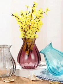 1 件裝水仙花創意玻璃水培花瓶,帶透明水培容器,非常適合常春藤、風信子、插花 - 藍色 - 查看 7