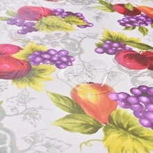 1入組西瓜印花vinyl圓桌布,彈性邊緣,適用於室內外使用,防水防油 - 印花款 - 查看 5