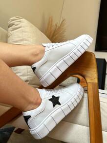 Women Casual Shoes - 黑與白 - 查看 3