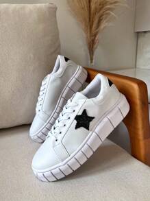 Women Casual Shoes - 黑與白 - 查看 4