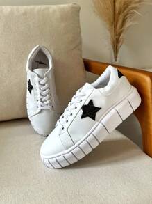 Women Casual Shoes - 黑與白 - 查看 1