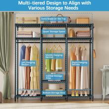 Giá treo quần áo VIPEK V30C có nắp, giá treo quần áo di động chịu lực nặng, giá treo quần áo có kệ dây, tủ quần áo lưu trữ, giá treo quần áo màu đen có nắp màu xám, đồ trang trí Halloween, trang phục Halloween, đồ trang trí mùa thu, đồ trang trí lễ hội - Xám - Xem 5