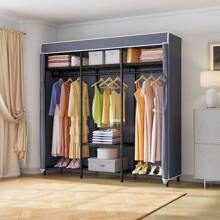 Giá treo quần áo VIPEK V30C có nắp, giá treo quần áo di động chịu lực nặng, giá treo quần áo có kệ dây, tủ quần áo lưu trữ, giá treo quần áo màu đen có nắp màu xám, đồ trang trí Halloween, trang phục Halloween, đồ trang trí mùa thu, đồ trang trí lễ hội - Xám - Xem 2